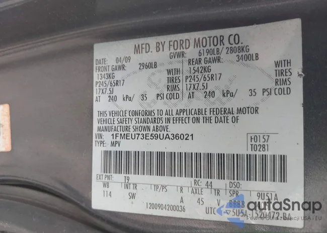 1FMEU73E59UA36021: 42457149