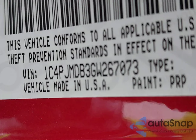 1C4PJMDB3GW267073: 42457201