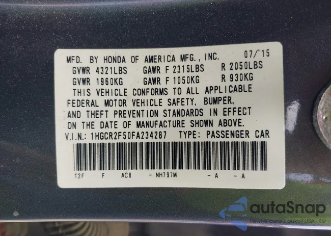 1HGCR2F50FA234287: 42456338