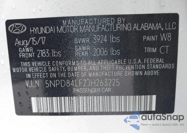 5NPD84LF2JH263225: 42456434