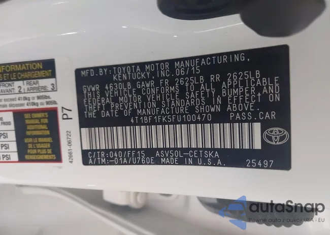 4T1BF1FK5FU100470: 42457771