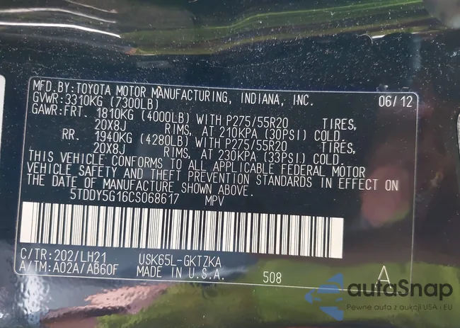 5TDDY5G16CS068617: 42457776