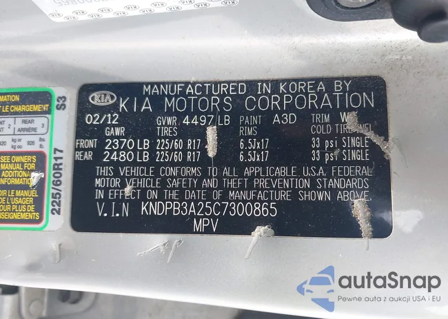 KNDPB3A25C7300865: 42457904