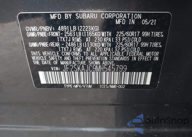 JF2SKAJC9MH545799: 42458002