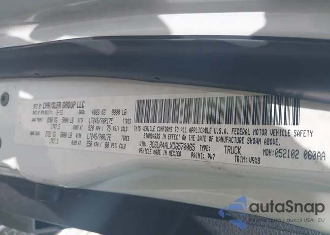 3C6LR4ALXDG570065: 42458042