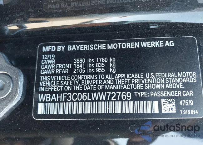 WBAHF3C06LWW72769: 42458058