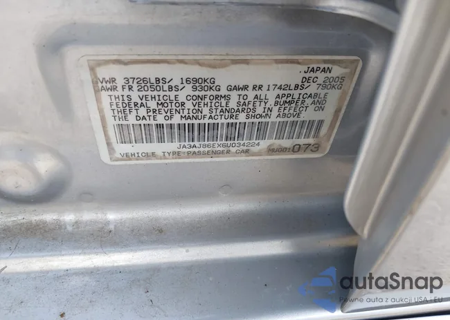 JA3AJ86EX6U034224: 42458086