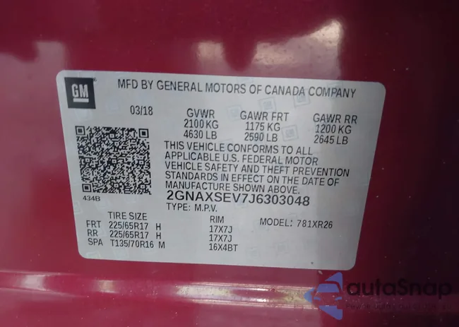 2GNAXSEV7J6303048: 42458234