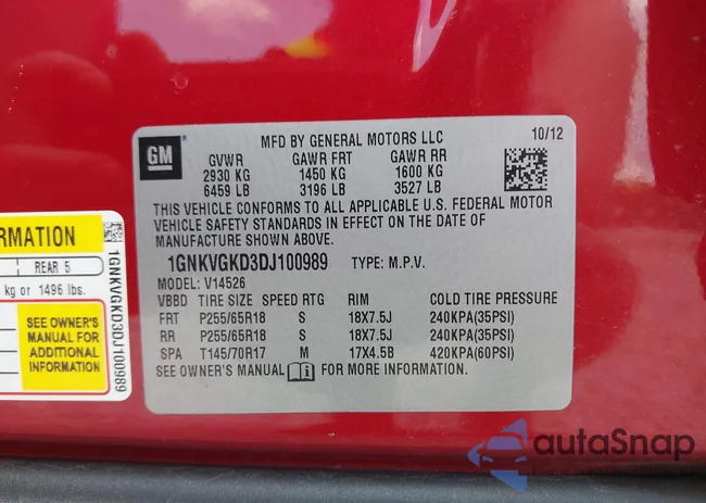 1GNKVGKD3DJ100989: 42458298