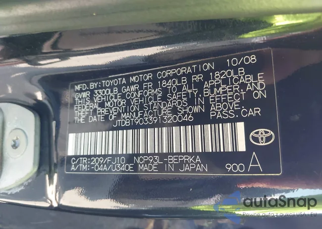 JTDBT903391320046: 42457462