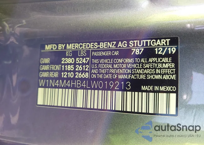 W1N4M4HB4LW019213: 42457504