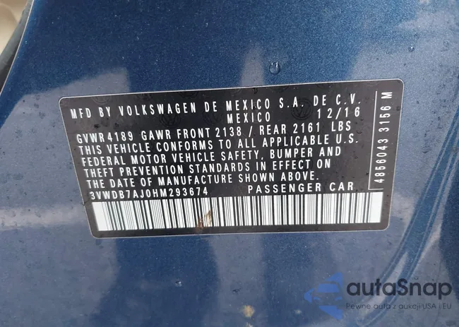 3VWDB7AJ0HM293674: 42457531