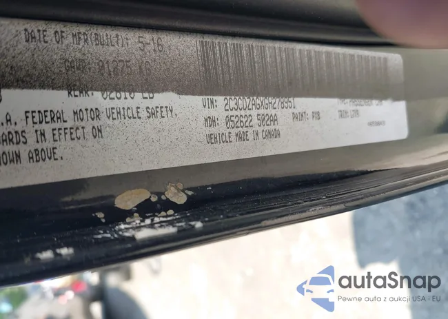 2C3CDZAGXGH278951: 42457575