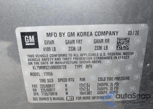 KL79MMS2XMB008728: 42457604