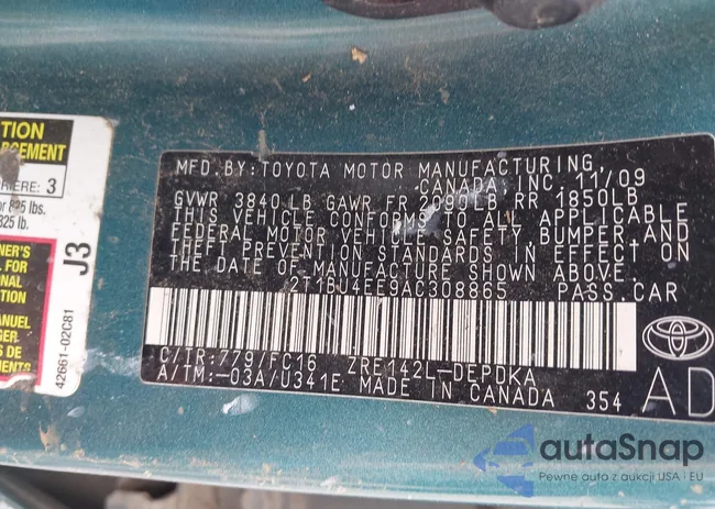 2T1BU4EE9AC308865: 42457616