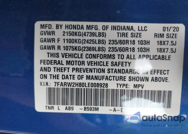 7FARW2H80LE008928: 42457715