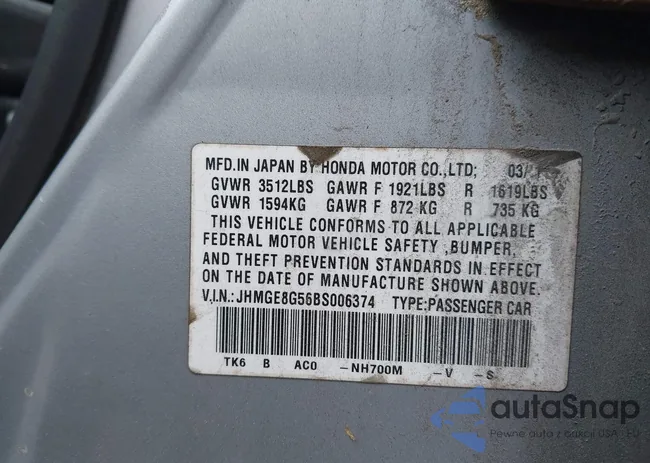 JHMGE8G56BS006374: 42458892