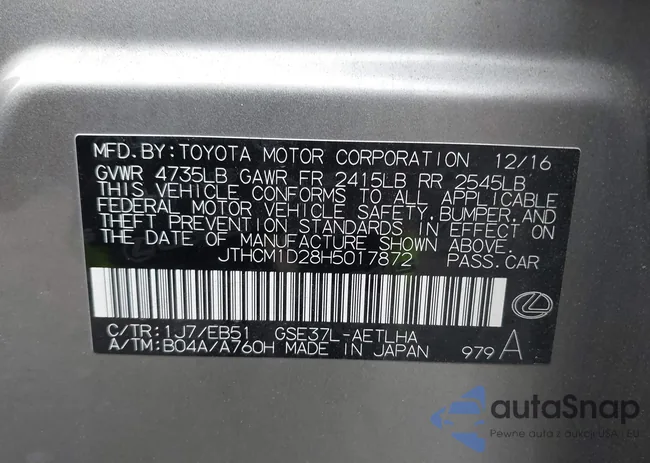 JTHCM1D28H5017872: 42458452