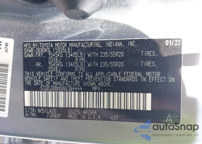 5TDFZRBH5NS184444: 42458519