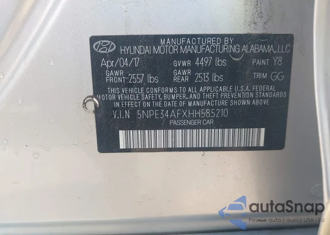 5NPE34AFXHH585210: 42458663