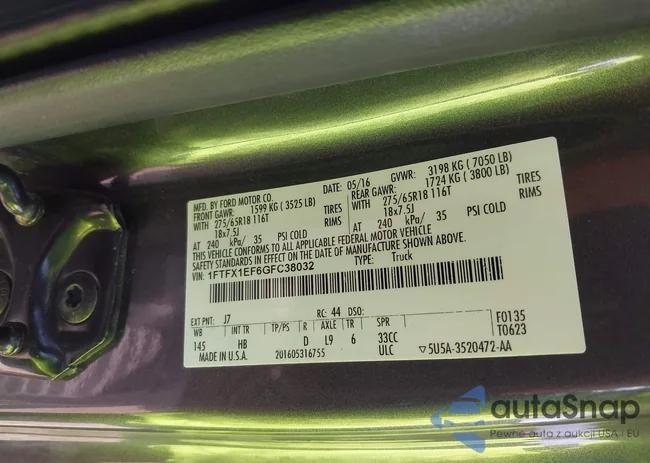 1FTFX1EF6GFC38032: 42459964