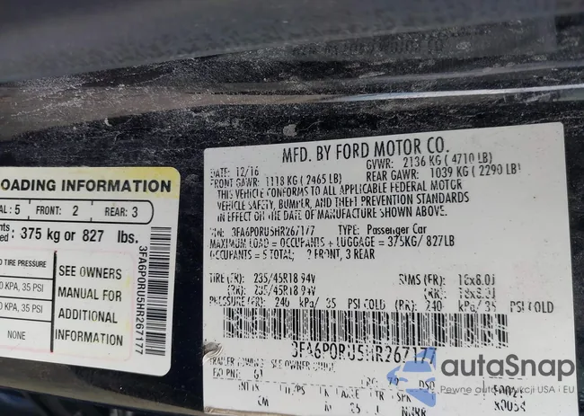 3FA6P0RU5HR267177: 42459999