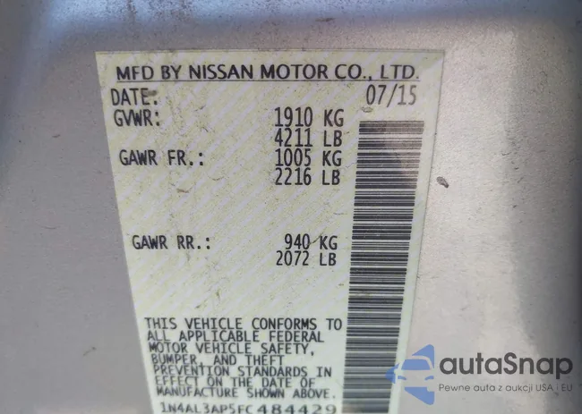 1N4AL3AP5FC4H4429: 42460089