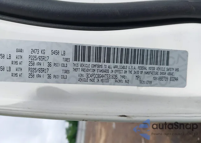 3C4PDCBG4HT531635: 42460200