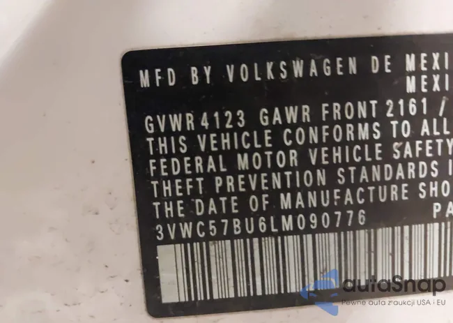 3VWC57BU6LM090776: 42460322