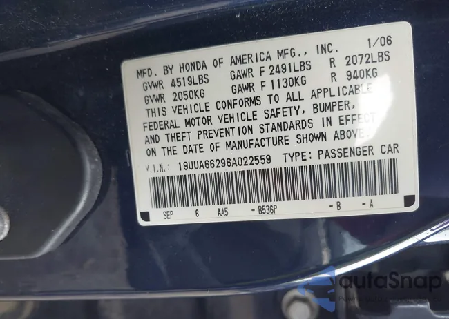 19UUA66296A022559: 42459389