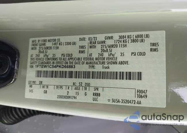 1FTEW1C54PKD66883: 42459568