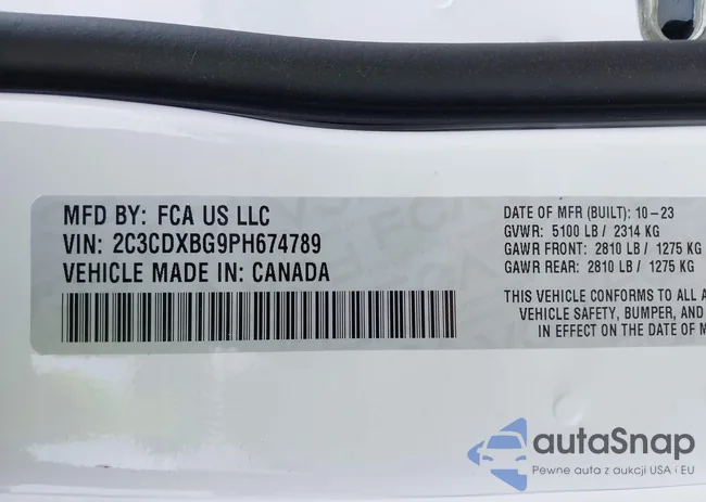 2C3CDXBG9PH674789: 42459642