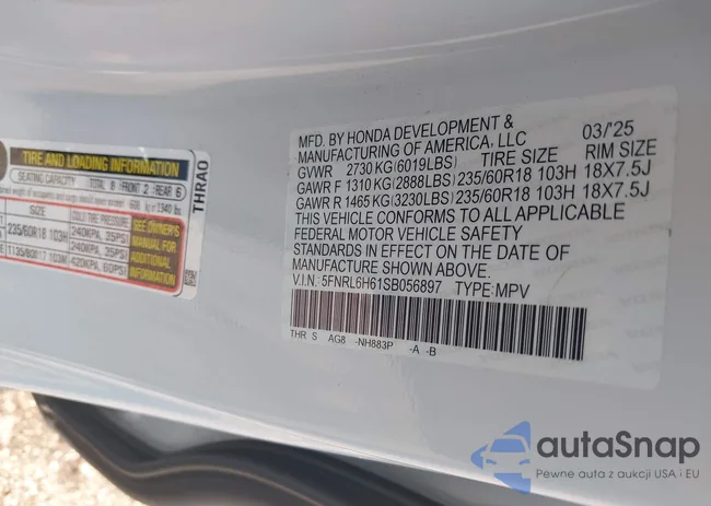 5FNRL6H61SB056897: 42460808