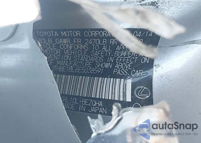 JTHBE1BL6E5038591: 42460809