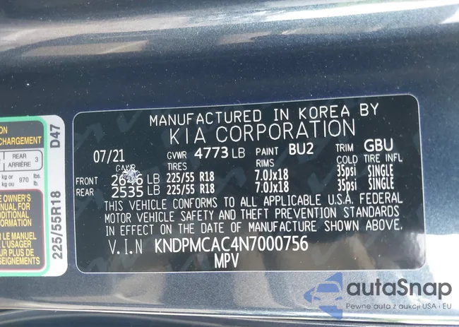 KNDPMCAC4N7000756: 42460826