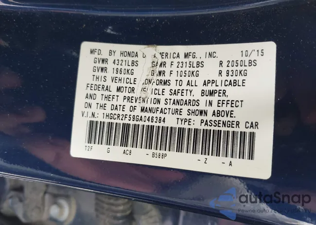 1HGCR2F59GA046384: 42460840