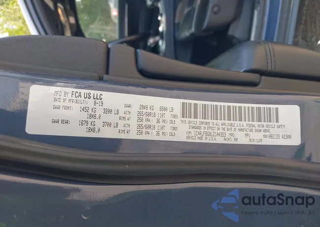 1C4RJFBG8LC104353: 42461125