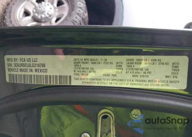 3C6UR5CL6LG214766: 42461225