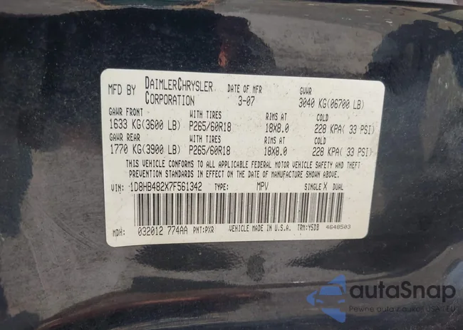 1D8HB482X7F561342: 42460401