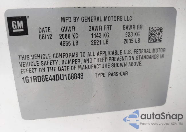 1G1RD6E44DU108848: 42460525