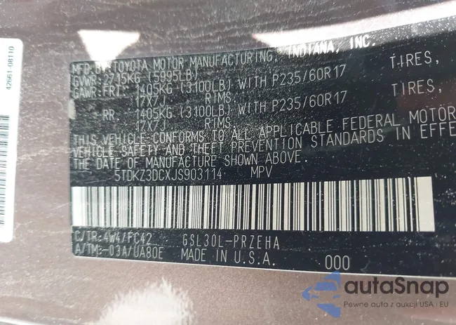 5TDKZ3DCXJS903114: 42460622