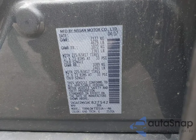 5N1AT2MV1HC827542: 42460693