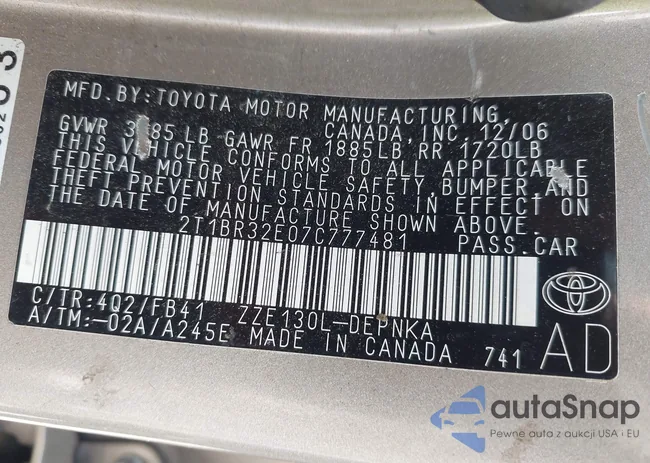 2T1BR32E07C777481: 42461771