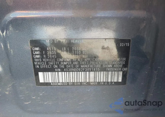 4S3BNBD62F3051415: 42461835