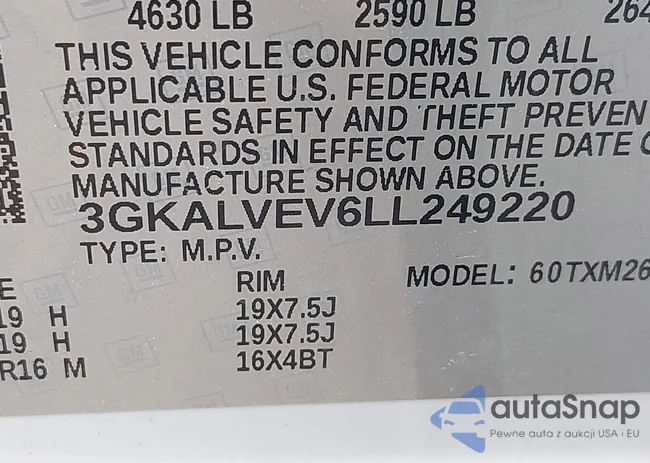 3GKALVEV6LL249220: 42462069