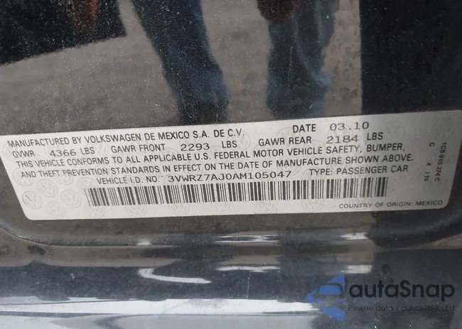 3VWRZ7AJ0AM105047: 42462140