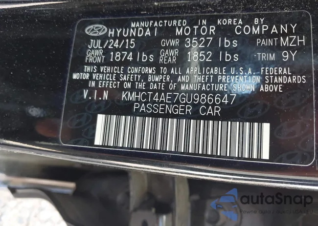 KMHCT4AE7GU986647: 42462155