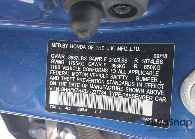 SHHFK7H43JU237734: 42462156