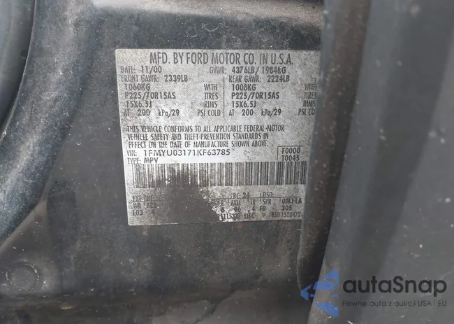 1FMYU03171KF63785: 42461489