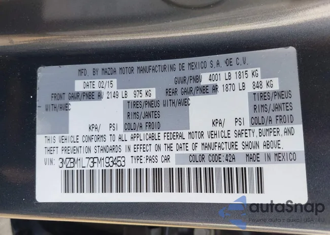 3MZBM1L73FM193453: 42461581